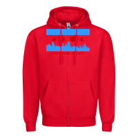 Red sweet home chicago Zipper Hoodie - linhVisuals