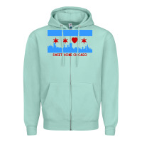 Seafoam sweet home chicago Zipper Hoodie - linhVisuals