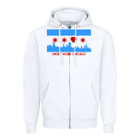 White sweet home chicago Zipper Hoodie - linhVisuals