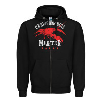 Black 5 stars crawfish boil master big red lobster Zipper Hoodie - linhVisuals