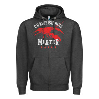 Charcoal Heather 5 stars crawfish boil master big red lobster Zipper Hoodie - linhVisuals