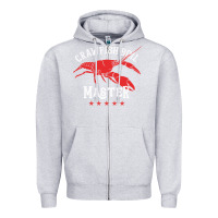 Heather Grey 5 stars crawfish boil master big red lobster Zipper Hoodie - linhVisuals