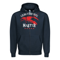 Navy 5 stars crawfish boil master big red lobster Zipper Hoodie - linhVisuals