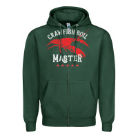 Sports Green 5 stars crawfish boil master big red lobster Zipper Hoodie - linhVisuals