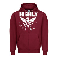 Burgundy highly suspect 2022 Zipper Hoodie - linhVisuals