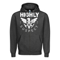Charcoal Heather highly suspect 2022 Zipper Hoodie - linhVisuals