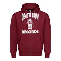 Burgundy #death row record Zipper Hoodie - linhVisuals