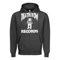 Charcoal Heather #death row record Zipper Hoodie - linhVisuals