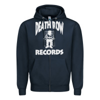 Navy #death row record Zipper Hoodie - linhVisuals