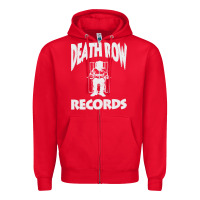 Red #death row record Zipper Hoodie - linhVisuals