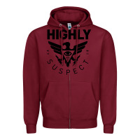 Burgundy highly suspect 2022 Zipper Hoodie - linhVisuals