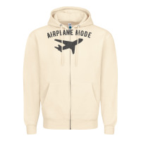 Sandshell airplane mode funny traveling design with flying plane Zipper Hoodie - linhVisuals