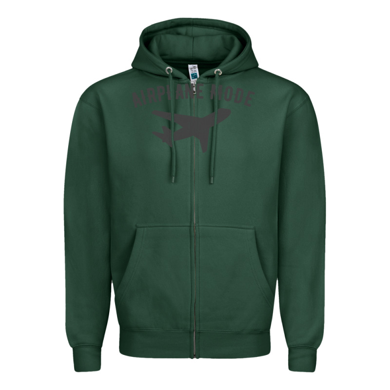Airplane Mode Funny Traveling Design With Flying Plane Zipper Hoodie by linhVisuals | Teevron