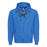 True Royal airplane mode funny traveling design with flying plane Zipper Hoodie - linhVisuals
