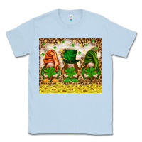 Dusty Blue St. Patrick's Day gnomies with leopard tumbler Classic Tee - HowdyJamesFarm