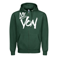 Sports Green KING VON MERCH Zipper Hoodie - linhVisuals