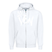 White KING VON MERCH Zipper Hoodie - linhVisuals