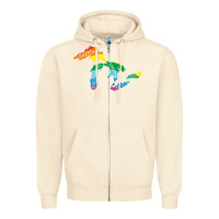 Sandshell all michigan great lakes rainbow colors Zipper Hoodie - linhVisuals