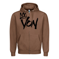 Chestnut KING VON Zipper Hoodie - linhVisuals