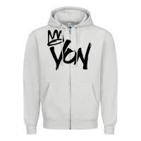 Dove Grey KING VON Zipper Hoodie - linhVisuals