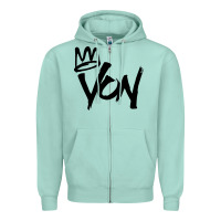 Seafoam KING VON Zipper Hoodie - linhVisuals