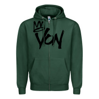 Sports Green KING VON Zipper Hoodie - linhVisuals