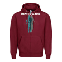 Burgundy Ben Howard Zipper Hoodie - linhVisuals