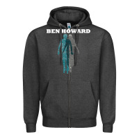 Charcoal Heather Ben Howard Zipper Hoodie - linhVisuals