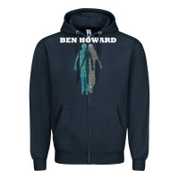 Navy Ben Howard Zipper Hoodie - linhVisuals