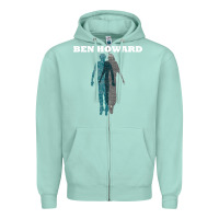 Seafoam Ben Howard Zipper Hoodie - linhVisuals