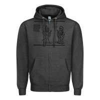 Charcoal Heather doctor faustus vintage illustration design Zipper Hoodie - linhVisuals