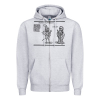 Heather Grey doctor faustus vintage illustration design Zipper Hoodie - linhVisuals
