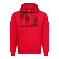 Red doctor faustus vintage illustration design Zipper Hoodie - linhVisuals