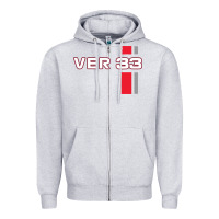 Heather Grey ver 33 formula Zipper Hoodie - linhVisuals