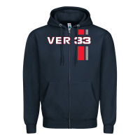 Navy ver 33 formula Zipper Hoodie - linhVisuals