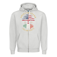 Dove Grey american grown italian roots italy flag vintage tree Zipper Hoodie - linhVisuals