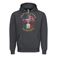 Smoke american grown italian roots italy flag vintage tree Zipper Hoodie - linhVisuals