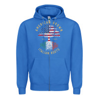 True Royal american grown italian roots italy flag vintage tree Zipper Hoodie - linhVisuals
