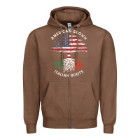 Chestnut american grown italian roots usa italy flag tree Zipper Hoodie - linhVisuals