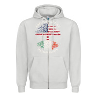 Dove Grey american grown italian roots usa italy flag tree Zipper Hoodie - linhVisuals