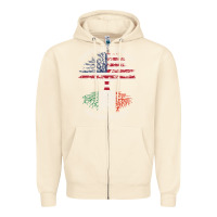 Sandshell american grown italian roots usa italy flag tree Zipper Hoodie - linhVisuals