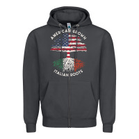 Smoke american grown italian roots usa italy flag tree Zipper Hoodie - linhVisuals