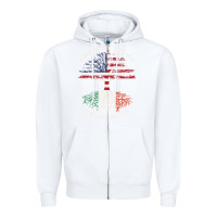 White american grown italian roots usa italy flag tree Zipper Hoodie - linhVisuals