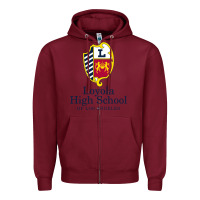 Burgundy loyola high school los angeles Zipper Hoodie - linhVisuals