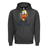 Charcoal Heather loyola high school los angeles Zipper Hoodie - linhVisuals