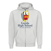 Dove Grey loyola high school los angeles Zipper Hoodie - linhVisuals