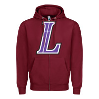 Burgundy lutheran high school Zipper Hoodie - linhVisuals