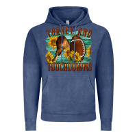 Vintage Denim Turkey And Touchdowns Vintage Hoodie - LillyAllenDesigns