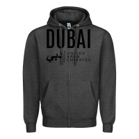 Charcoal Heather dubai united arab emirates Zipper Hoodie - linhVisuals