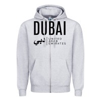 Heather Grey dubai united arab emirates Zipper Hoodie - linhVisuals